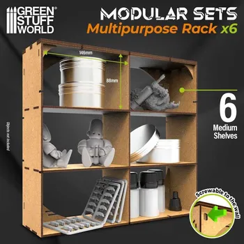 Green Stuff World MDF Multipurpose Rack x6 (Green Stuff World)