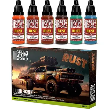 Speciální výtvarná barva Green Stuff World Liquid Pigments Set - Rust (Green Stuff World)