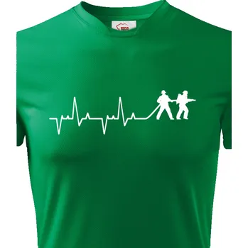 Chlapecké tričko Dětské tričko Hasič tep, Barva Zelená, Velikost 158 cm/12 roků, Canvas Dětské funkční tričko Bezvatriko.cz 2268