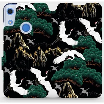 Pouzdro na mobilní telefon Flipové pouzdro Mobiwear - Huawei Y6S - VP16S Jeřábi (Knížkové flip pouzdro, obal, kryt na mobil Huawei Y6S - VP16S Jeřábi, materiál Umělá kůže + TPU - ochrana 360°, stojánek, silikonová vanička, magnetické zavírání)