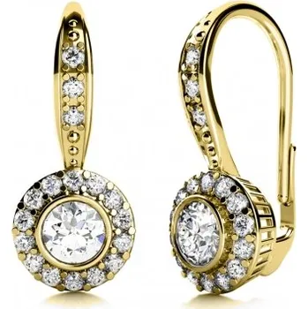 Šperk Couple, Luxusní náušnice Samantha II, žluté zlato a zirkony, 585-45-3-5043.0Z00.0.00.001.08