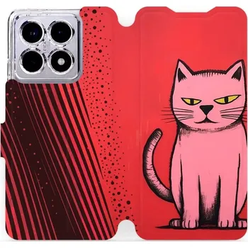 Flipové pouzdro Mobiwear - Xiaomi 14T - VP54S Kocourek (Knížkové flip pouzdro, obal, kryt na mobil Xiaomi 14T - VP54S Kocourek, materiál Umělá kůže + TPU - ochrana 360°, stojánek, silikonová vanička, magnetické zavírání)