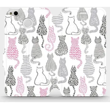 Pouzdro na mobilní telefon Flipové pouzdro Mobiwear - Xiaomi Redmi 4X - MX01S Kočičí zádíčka (Knížkové flip pouzdro, obal, kryt na mobil Xiaomi Redmi 4X - MX01S Kočičí zádíčka, materiál Umělá kůže + TPU - ochrana 360°, stojánek, silikonová vanička, magnetické zavírání)