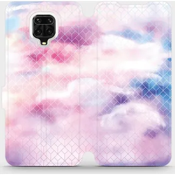 Pouzdro na mobilní telefon Flipové pouzdro Mobiwear - Xiaomi Redmi Note 9 Pro - MR02S Vodovkové obrazce (Knížkové flip pouzdro, obal, kryt na mobil Xiaomi Redmi Note 9 Pro - MR02S Vodovkové obrazce, materiál Umělá kůže + TPU - ochrana 360°, stojánek, silikonová vanička, magnetické)