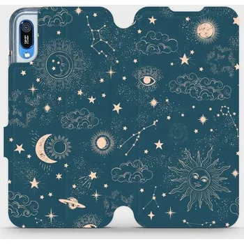 Pouzdro na mobilní telefon Flipové pouzdro Mobiwear - Huawei Y6 2019 - VP14S Magický vesmír (Knížkové flip pouzdro, obal, kryt na mobil Huawei Y6 2019 - VP14S Magický vesmír, materiál Umělá kůže + TPU - ochrana 360°, stojánek, silikonová vanička, magnetické zavírání)