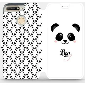Pouzdro na mobilní telefon Flipové pouzdro Mobiwear - Huawei Y6 Prime 2018 - M030P Panda Amálka (Knížkové flip pouzdro, obal, kryt na mobil Huawei Y6 Prime 2018 - M030P Panda Amálka, materiál Umělá kůže + TPU - ochrana 360°, stojánek, silikonová vanička, magnetické zavírání)