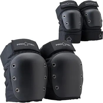 Chránič kolene Chrániče kolen na skateboard Pro-Tec Street Knee/Elbow Pad Set Open black L - Odesíláme do 24 hodin
