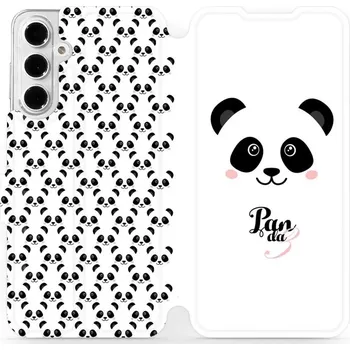 Pouzdro na mobilní telefon Flipové pouzdro Mobiwear - Samsung Galaxy A16 / A16 5G - M030P Panda Amálka (Knížkové flip pouzdro, obal, kryt na mobil Samsung Galaxy A16 / A16 5G - M030P Panda Amálka, materiál Umělá kůže + TPU - ochrana 360°, stojánek, silikonová vanička, magnetické)