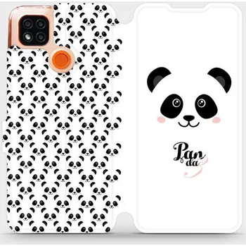 Pouzdro na mobilní telefon Flipové pouzdro Mobiwear - Xiaomi Redmi 9C - M030P Panda Amálka (Knížkové flip pouzdro, obal, kryt na mobil Xiaomi Redmi 9C - M030P Panda Amálka, materiál Umělá kůže + TPU - ochrana 360°, stojánek, silikonová vanička, magnetické zavírání)