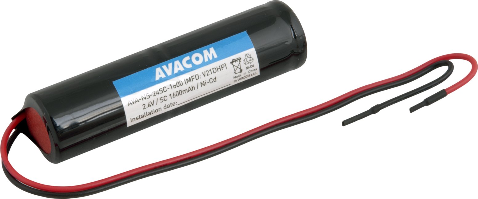Baterie pro nouzová světla AVACOM Ni-Cd 2,4V 1600mAh vysokoteplotní