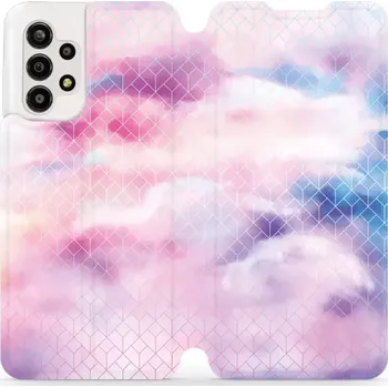 Pouzdro na mobilní telefon Flipové pouzdro Mobiwear - Samsung Galaxy A13 - MR02S Vodovkové obrazce (Knížkové flip pouzdro, obal, kryt na mobil Samsung Galaxy A13 - MR02S Vodovkové obrazce, materiál Umělá kůže + TPU - ochrana 360°, stojánek, silikonová vanička, magnetické zavírání)