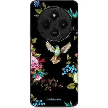 Pouzdro na mobilní telefon Lesklý kryt Mobiwear Glossy - Xiaomi Redmi 14C / Poco C75 - G041G - Ptáček a květy (Prémiové lesklé pouzdro, obal, kryt Mobiwear Glossy na mobil Xiaomi Redmi 14C / Poco C75 - G041G - Ptáček a květy, materiál Plast + TPU silikon - krytí po všech stranách,)