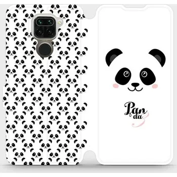 Pouzdro na mobilní telefon Flipové pouzdro Mobiwear - Xiaomi Redmi Note 9 - M030P Panda Amálka (Knížkové flip pouzdro, obal, kryt na mobil Xiaomi Redmi Note 9 - M030P Panda Amálka, materiál Umělá kůže + TPU - ochrana 360°, stojánek, silikonová vanička, magnetické zavírání)