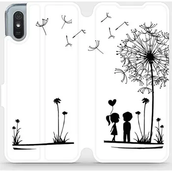 Pouzdro na mobilní telefon Flipové pouzdro Mobiwear - Xiaomi Redmi 9A / 9AT - MH16P Dvojice s pampeliškou (Knížkové flip pouzdro, obal, kryt na mobil Xiaomi Redmi 9A / 9AT - MH16P Dvojice s pampeliškou, materiál Umělá kůže + TPU - ochrana 360°, stojánek, silikonová vanička,)