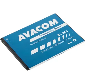 Baterie pro mobilní telefon Baterie odpovídající typu LENOVO BL243 - AVACOM GSLE-BL243-3000 Li-Ion 3,8V 3000mAh