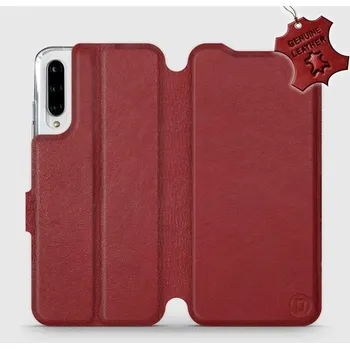Pouzdro na mobilní telefon Kožené flip pouzdro Mobiwear - Xiaomi Mi A3 - Tmavě červené (Kožené knížkové pouzdro, obal, kryt na mobil Xiaomi Mi A3, Tmavě červené, materiál Genuine Leather, ochrana 360°, stojánek, silikonová vanička, magnetické zavírání)