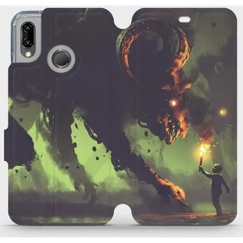 Pouzdro na mobilní telefon Flipové pouzdro Mobiwear - Huawei P20 Lite - VA08P Příšera a kluk s pochodní (Knížkové flip pouzdro, obal, kryt na mobil Huawei P20 Lite - VA08P Příšera a kluk s pochodní, materiál Umělá kůže + TPU - ochrana 360°, stojánek, silikonová vanička, magnetické)