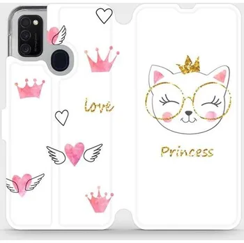 Pouzdro na mobilní telefon Flipové pouzdro Mobiwear - Samsung Galaxy M21 - MH03S Kočička princess (Knížkové flip pouzdro, obal, kryt na mobil Samsung Galaxy M21 - MH03S Kočička princess, materiál Umělá kůže + TPU - ochrana 360°, stojánek, silikonová vanička, magnetické zavírání)