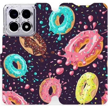Flipové pouzdro Mobiwear - Xiaomi 14T Pro - VP19S Donutky (Knížkové flip pouzdro, obal, kryt na mobil Xiaomi 14T Pro - VP19S Donutky, materiál Umělá kůže + TPU - ochrana 360°, stojánek, silikonová vanička, magnetické zavírání)