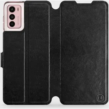 Pouzdro na mobilní telefon Flipové pouzdro Mobiwear - Motorola Moto G42 - Černé a šedé (Knížkové flip pouzdro, obal, kryt na mobil Motorola Moto G42 - Černé a šedé, materiál Umělá kůže + TPU - ochrana 360°, stojánek, silikonová vanička, magnetické zavírání)