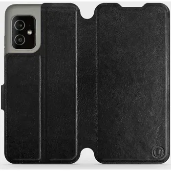 Pouzdro na mobilní telefon Flipové pouzdro Mobiwear - Asus Zenfone 8 - Černé a šedé (Knížkové flip pouzdro, obal, kryt na mobil Asus Zenfone 8 - Černé a šedé, materiál Umělá kůže + TPU - ochrana 360°, stojánek, silikonová vanička, magnetické zavírání)