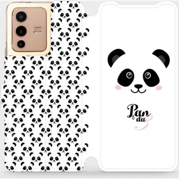 Pouzdro na mobilní telefon Flipové pouzdro Mobiwear - Vivo V23 5G - M030P Panda Amálka (Knížkové flip pouzdro, obal, kryt na mobil Vivo V23 5G - M030P Panda Amálka, materiál Umělá kůže + TPU - ochrana 360°, stojánek, silikonová vanička, magnetické zavírání)