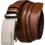 Peterson hnědý elegantní opasek se stříbrnou sponou PTN A005 BROWN Velikost: 115