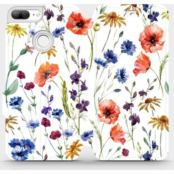 Pouzdro na mobilní telefon Flipové pouzdro Mobiwear - Honor 9 Lite - MP04S Luční kvítí (Knížkové flip pouzdro, obal, kryt na mobil Honor 9 Lite - MP04S Luční kvítí, materiál Umělá kůže + TPU - ochrana 360°, stojánek, silikonová vanička, magnetické zavírání)