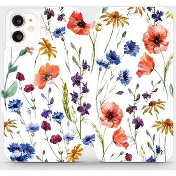 Pouzdro na mobilní telefon Flipové pouzdro Mobiwear - Apple iPhone 11 - MP04S Luční kvítí (Knížkové flip pouzdro, obal, kryt na mobil Apple iPhone 11 - MP04S Luční kvítí, materiál Umělá kůže + TPU - ochrana 360°, stojánek, silikonová vanička, magnetické zavírání)