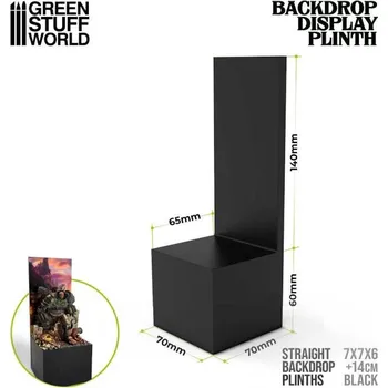 Příslušenství k deskovým hrám Green Stuff World Straight Backdrop Plinths 7x7x6cm Black (Green Stuff World)