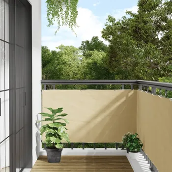 Plot OMAXI Balkonová zástěna krémová 400 x 75 cm PVC 877511