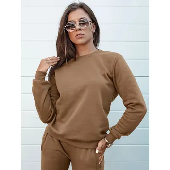 Dámská mikina Dámská hnědá mikina bez kapuce FASHION II BY1323 Velikost: XL