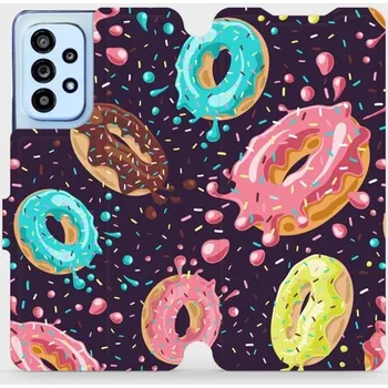 Pouzdro na mobilní telefon Flipové pouzdro Mobiwear - Samsung Galaxy A53 5G - VP19S Donutky (Knížkové flip pouzdro, obal, kryt na mobil Samsung Galaxy A53 5G - VP19S Donutky, materiál Umělá kůže + TPU - ochrana 360°, stojánek, silikonová vanička, magnetické zavírání)