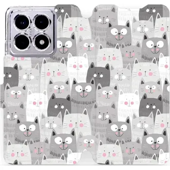 Pouzdro na mobilní telefon Flipové pouzdro Mobiwear - Xiaomi 14T - M099P Kočičky (Knížkové flip pouzdro, obal, kryt na mobil Xiaomi 14T - M099P Kočičky, materiál Umělá kůže + TPU - ochrana 360°, stojánek, silikonová vanička, magnetické zavírání)