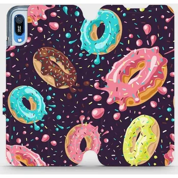 Pouzdro na mobilní telefon Flipové pouzdro Mobiwear - Huawei Y6 2019 - VP19S Donutky (Knížkové flip pouzdro, obal, kryt na mobil Huawei Y6 2019 - VP19S Donutky, materiál Umělá kůže + TPU - ochrana 360°, stojánek, silikonová vanička, magnetické zavírání)