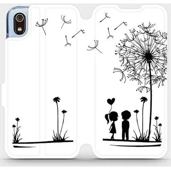 Pouzdro na mobilní telefon Flipové pouzdro Mobiwear - Xiaomi Redmi 7A - MH16P Dvojice s pampeliškou (Knížkové flip pouzdro, obal, kryt na mobil Xiaomi Redmi 7A - MH16P Dvojice s pampeliškou, materiál Umělá kůže + TPU - ochrana 360°, stojánek, silikonová vanička, magnetické zavírání