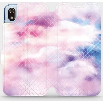 Pouzdro na mobilní telefon Flipové pouzdro Mobiwear - Xiaomi Redmi 7A - MR02S Vodovkové obrazce (Knížkové flip pouzdro, obal, kryt na mobil Xiaomi Redmi 7A - MR02S Vodovkové obrazce, materiál Umělá kůže + TPU - ochrana 360°, stojánek, silikonová vanička, magnetické zavírání)