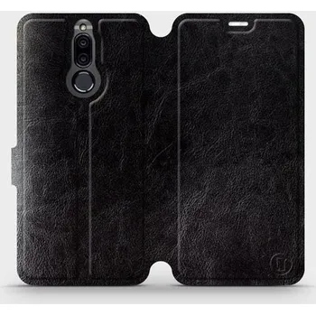 Pouzdro na mobilní telefon Flipové pouzdro Mobiwear - Huawei Mate 10 Lite - Černé a šedé (Knížkové flip pouzdro, obal, kryt na mobil Huawei Mate 10 Lite - Černé a šedé, materiál Umělá kůže + TPU - ochrana 360°, stojánek, silikonová vanička, magnetické zavírání)