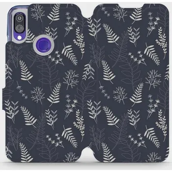 Pouzdro na mobilní telefon Flipové pouzdro Mobiwear - Xiaomi Redmi Note 7 - VP15S Kapradiny (Knížkové flip pouzdro, obal, kryt na mobil Xiaomi Redmi Note 7 - VP15S Kapradiny, materiál Umělá kůže + TPU - ochrana 360°, stojánek, silikonová vanička, magnetické zavírání)