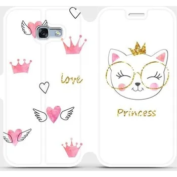 Pouzdro na mobilní telefon Flipové pouzdro Mobiwear - Samsung Galaxy A5 2017 - MH03S Kočička princess (Knížkové flip pouzdro, obal, kryt na mobil Samsung Galaxy A5 2017 - MH03S Kočička princess, materiál Umělá kůže + TPU - ochrana 360°, stojánek, silikonová vanička, magnetické)