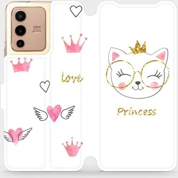 Pouzdro na mobilní telefon Flipové pouzdro Mobiwear - Vivo V23 5G - MH03S Kočička princess (Knížkové flip pouzdro, obal, kryt na mobil Vivo V23 5G - MH03S Kočička princess, materiál Umělá kůže + TPU - ochrana 360°, stojánek, silikonová vanička, magnetické zavírání)