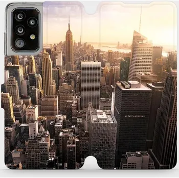 Pouzdro na mobilní telefon Flipové pouzdro Mobiwear - Samsung Galaxy A52 5G / A52s 5G - M138P New York (Knížkové flip pouzdro, obal, kryt na mobil Samsung Galaxy A52 5G / A52s 5G - M138P New York, materiál Umělá kůže + TPU - ochrana 360°, stojánek, silikonová vanička, magnetické)