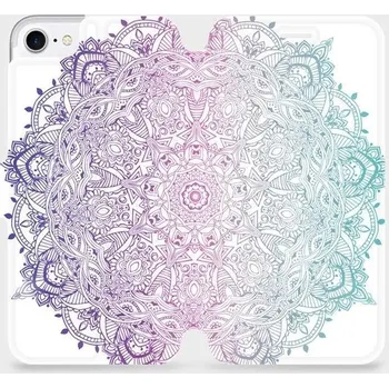 Pouzdro na mobilní telefon Flipové pouzdro Mobiwear - Apple iPhone 8 - M008S Mandala (Knížkové flip pouzdro, obal, kryt na mobil Apple iPhone 8 - M008S Mandala, materiál Umělá kůže + TPU - ochrana 360°, stojánek, silikonová vanička, magnetické zavírání)