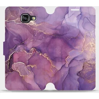 Pouzdro na mobilní telefon Flipové pouzdro Mobiwear - Samsung Galaxy A5 2016 - VP20S Fialový mramor (Knížkové flip pouzdro, obal, kryt na mobil Samsung Galaxy A5 2016 - VP20S Fialový mramor, materiál Umělá kůže + TPU - ochrana 360°, stojánek, silikonová vanička, magnetické zavírání