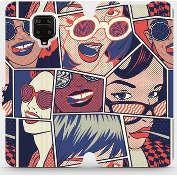 Pouzdro na mobilní telefon Flipové pouzdro Mobiwear - Xiaomi Redmi Note 9 Pro / Note 9S - VP18P Komiks (Knížkové flip pouzdro, obal, kryt na mobil Xiaomi Redmi Note 9 Pro / Note 9S - VP18P Komiks, materiál Umělá kůže + TPU - ochrana 360°, stojánek, silikonová vanička, magnetické)