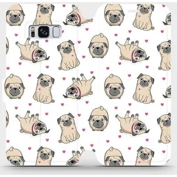 Pouzdro na mobilní telefon Flipové pouzdro Mobiwear - Samsung Galaxy S8 - M097P Mopsíci (Knížkové flip pouzdro, obal, kryt na mobil Samsung Galaxy S8 - M097P Mopsíci, materiál Umělá kůže + TPU - ochrana 360°, stojánek, silikonová vanička, magnetické zavírání)