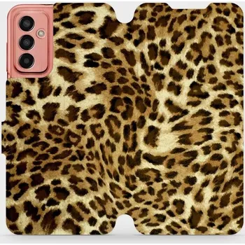 Pouzdro na mobilní telefon Flipové pouzdro Mobiwear - Samsung Galaxy M13 - VA33P Leopardí vzor (Knížkové flip pouzdro, obal, kryt na mobil Samsung Galaxy M13 - VA33P Leopardí vzor, materiál Umělá kůže + TPU - ochrana 360°, stojánek, silikonová vanička, magnetické zavírání)