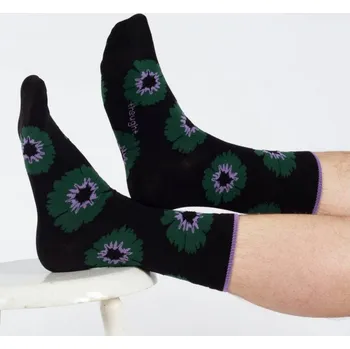 Pánské ponožky Bambusové ponožky Flower Power black 41-46, Thought Fashion UK