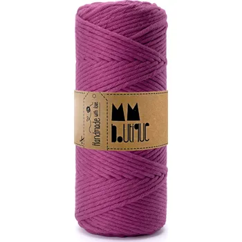 Příze MMboutique bavlněná šňůra na macramé Single twist 3mm 100m Fuchsia