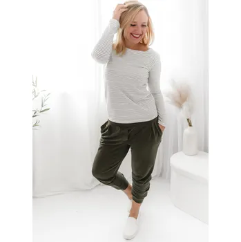 Dámské kalhoty Tedy's Kalhoty Julia Barva: Khaki, Velikost: 34